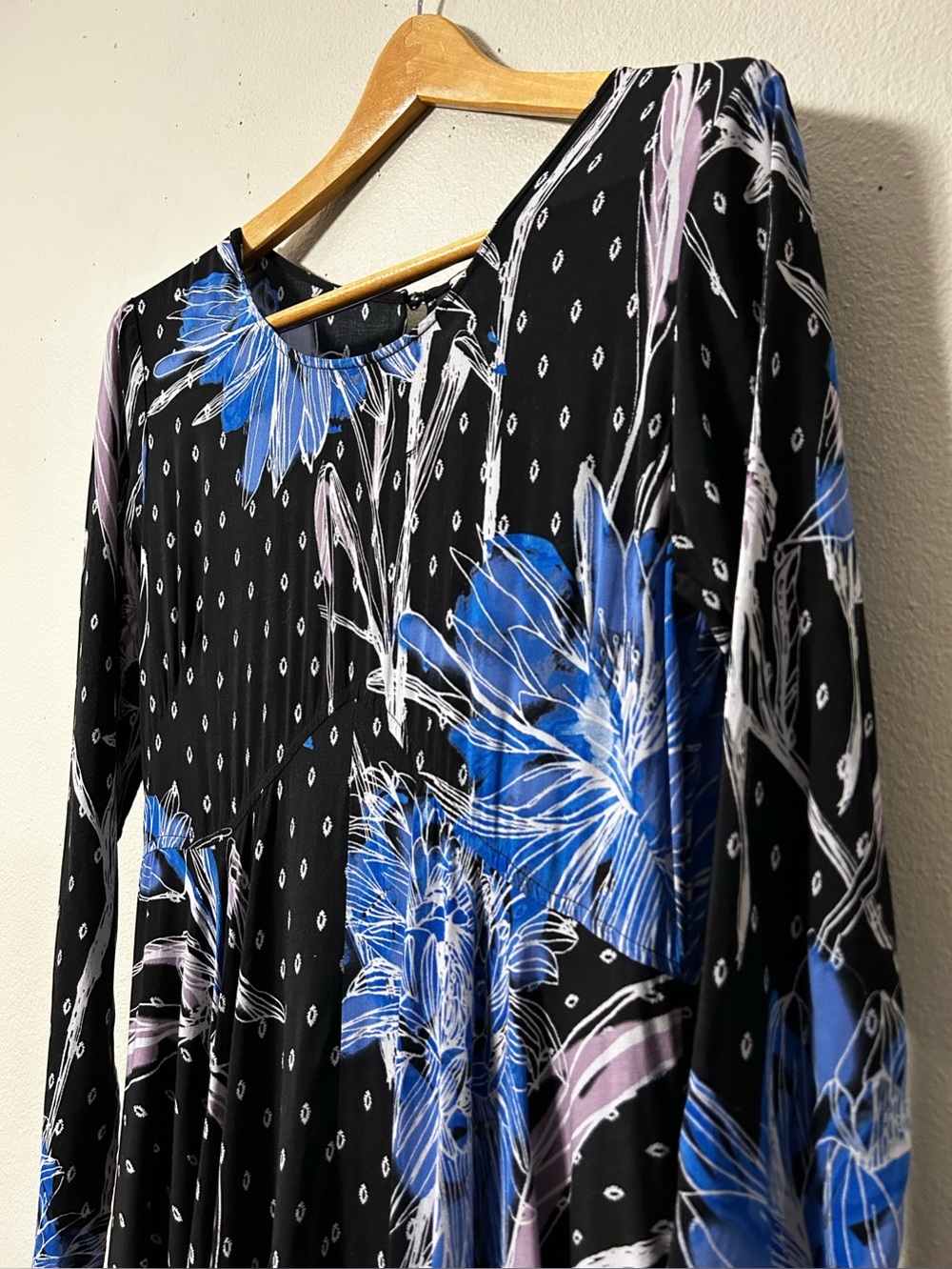Free People First Kiss printed maxi dres Boho Western Boho Romantic size M - Picture 4 of 11